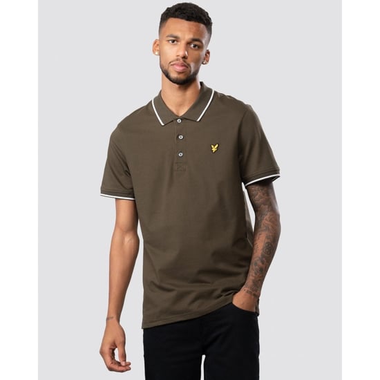 Polo Lyle and Scott en Olivgrun mit Streifen - Image 3