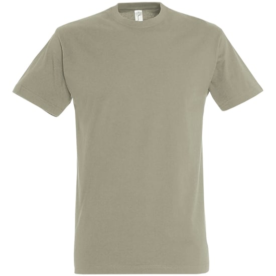 SOLS Mens Imperial Heavyweight Short Sleeve T-Shirt (Khaki) - Image 1