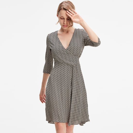 Crossed draped on side skater dress - Image 4