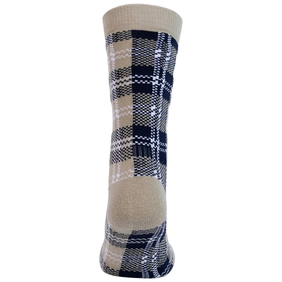 Trespass Unisex Adult Fergus Checked Socks (Soft Stone) - Image 2