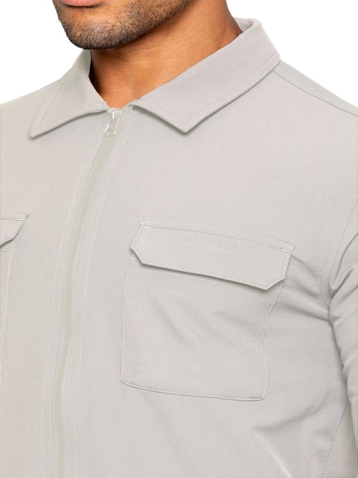 Enzo | Conjunto de chándal Cargo Shacket para hombre - Piedra - Image 4