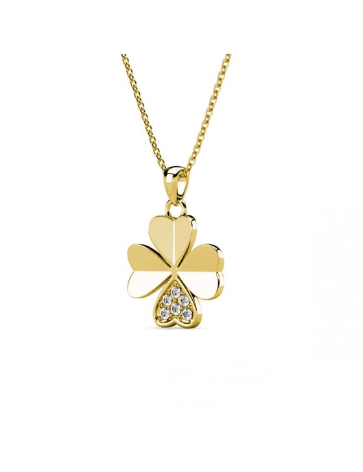 Colgantes de pétalos de trébol - Oro y cristal - Image 3
