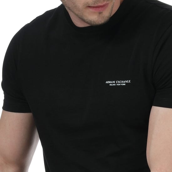 Men's Armani Exchange Milano / New York T-Shirt in Black - Image 4