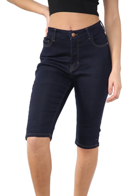 MYT Mujer Magic Shaping Shorts De Mezclilla De Talle Alto Indigo - Image 1