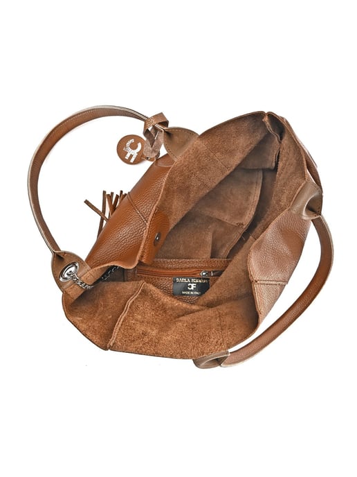 Carla Ferreri Marrón Bolso de cuero - Image 4