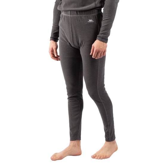 Trespass Mens Kirk Base Layer Bottoms (Black/Storm Grey)