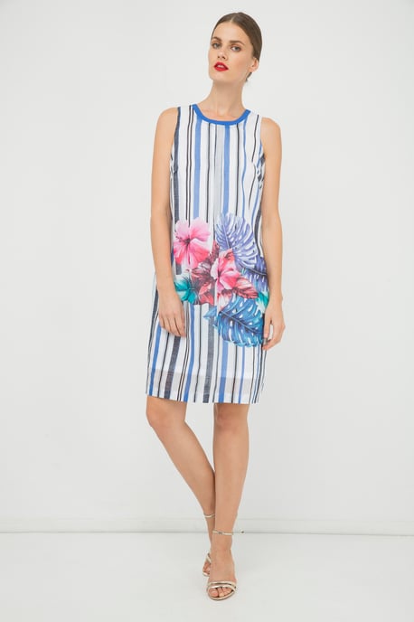 Vestido de algodón con pliegues - Image 2