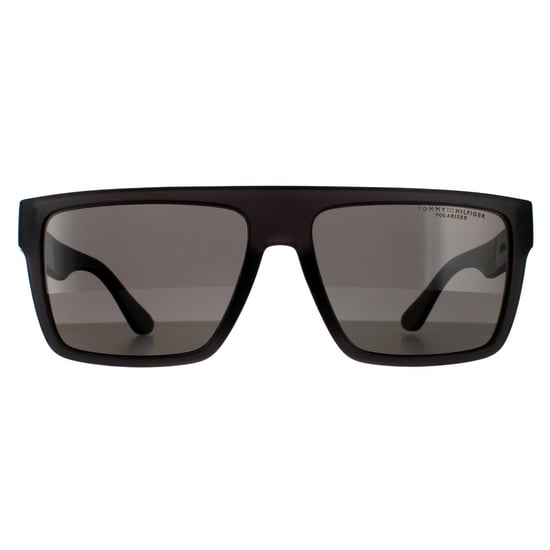 Gafas de sol polarizadas grises mate rectangulares para hombre Tommy Hilfiger - Image 1