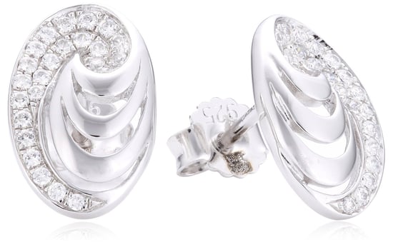 Orphelia Women's 925 Sterling Silver Stud Earrings - Silver EAR-2088 - Image 2