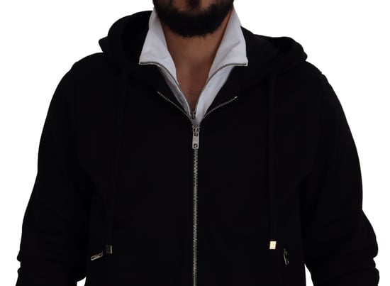 Chaqueta de hombre con capucha y cremallera completa en poliéster negro de Dolce & Gabbana - Image 3