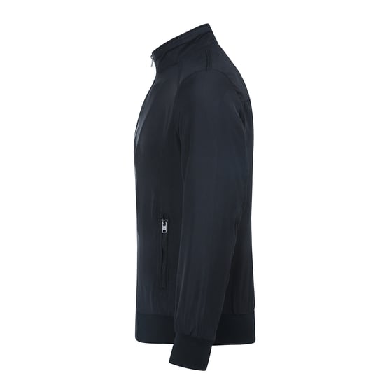 Men's Bomber Jacket with Stand-Up Collar, Transitional Jacket for Autumn, Casual Sports Jacket Black - Image 3