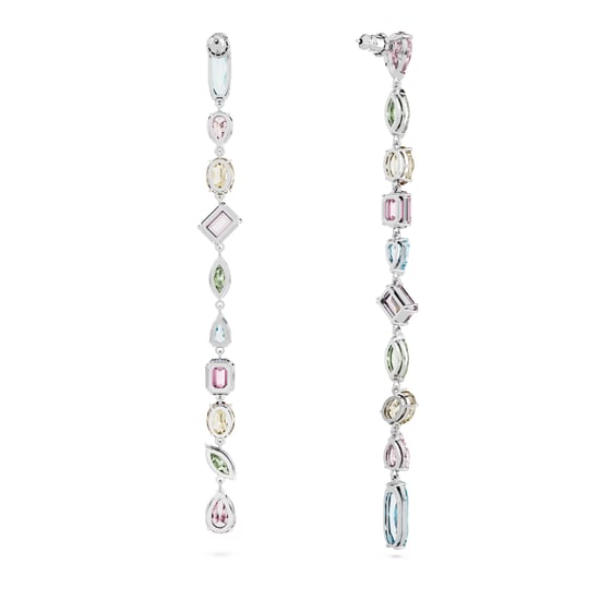 Swarovski 'Gema' Women's Base Metal Drop Earrings - Silver 5656430