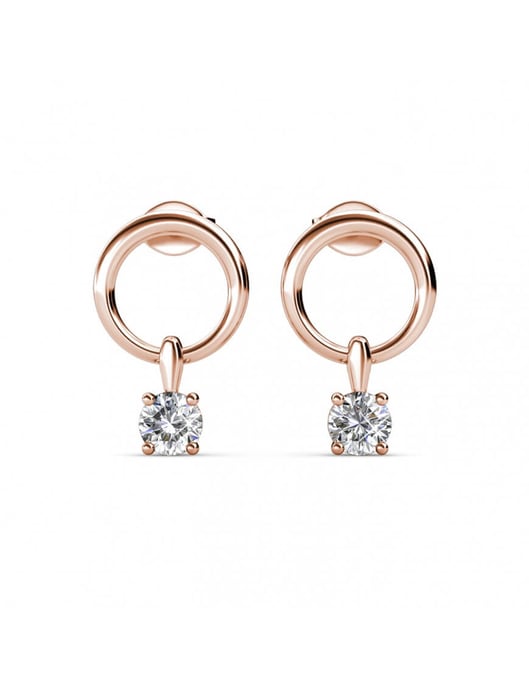 Pendientes Octavia - Oro rosa y cristal - Image 3
