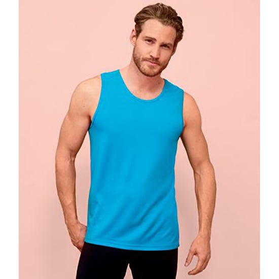 SOLS Mens Sporty Performance Tank Top (Aqua) - Image 4