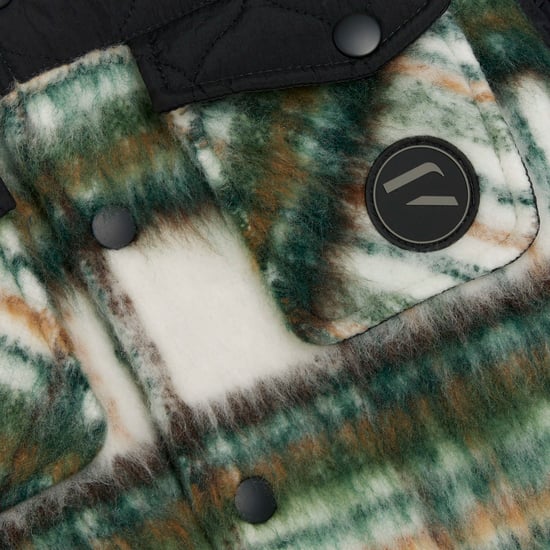 River Island Mini Boys Shacket Green Check Hybrid