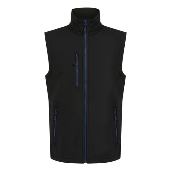 Regatta Mens Navigate Softshell 2 Layer Body Warmer (Black/New Royal)