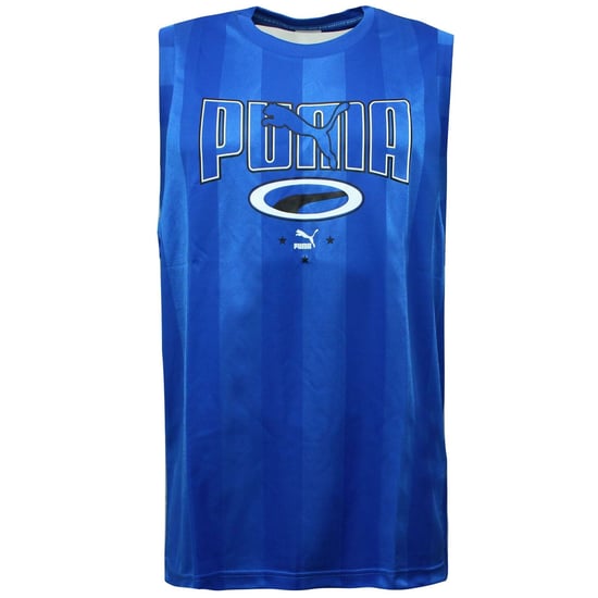 Puma 90s Retro Tank Top Casual Graphic Vest Blue - Mens