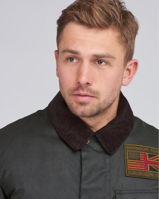 Chaqueta de Cera para Hombres Barbour International Workers - Image 2