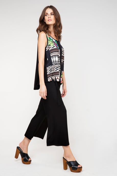 Sleeveless Jungle Print Top