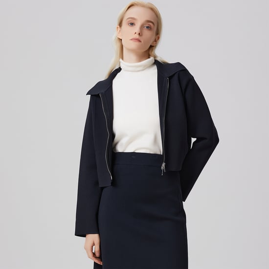 Minimalist front zipper crop jacket - Image 6