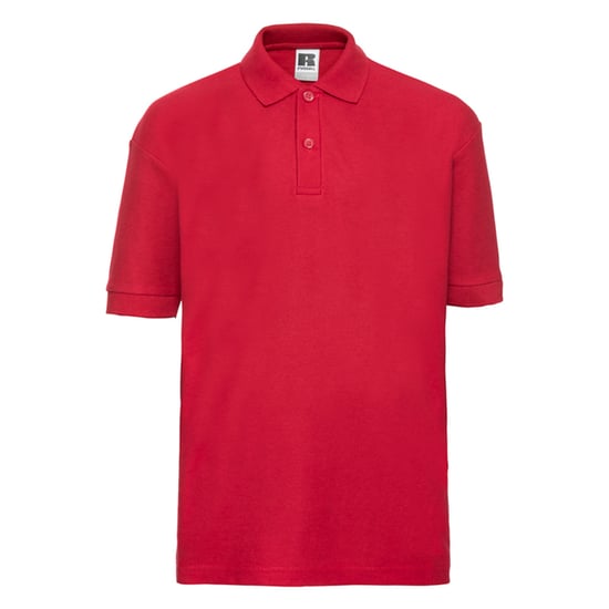 Russell Childrens/Kids Classic Polycotton Polo Shirt (Bright Red) - Image 1