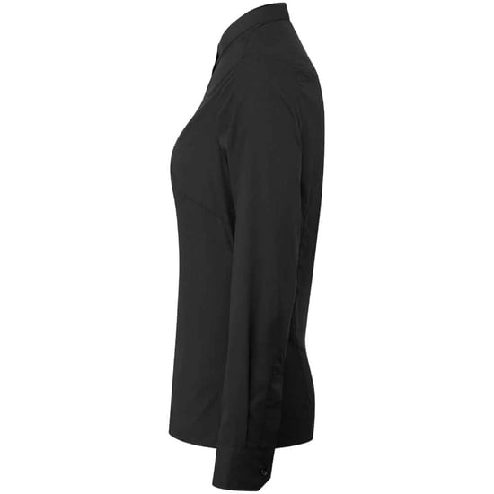 Premier Womens/Ladies Banded Grandad Collar Formal Shirt (Black) - Image 3