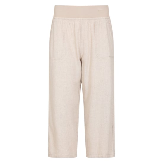 Mountain Warehouse Womens/Ladies Skye Linen Blend Capri (Beige) - Image 1