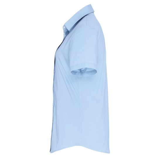 Premier Womens/Ladies Stretch Short-Sleeved Formal Shirt (Pale Blue) - Image 3