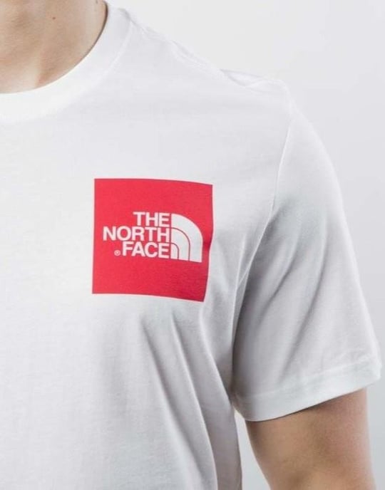 Camiseta The North Face Hombre Fine Manga Corta Blanco/Rojo - Image 5