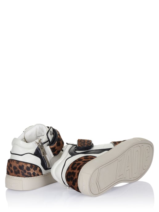 Zapatilla Zadig Voltaire Mid Flash de piel de vaca estampada - Image 3