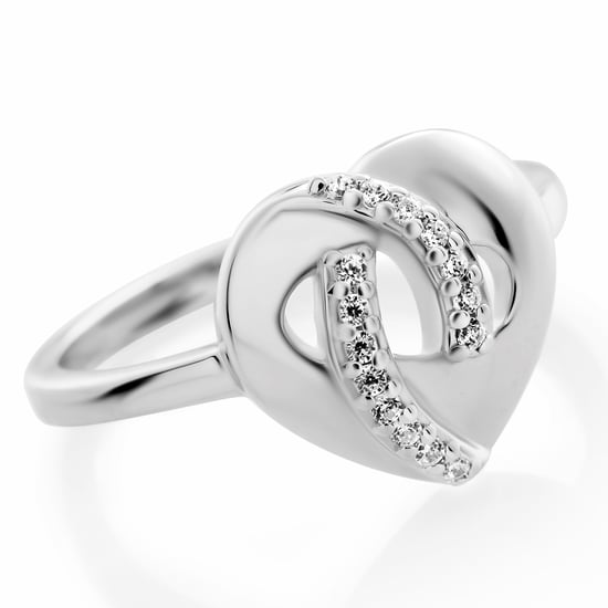 Orphelia 'Amore' Women's 925 Sterling Silver Ring - Silver ZR-7577 - Image 1
