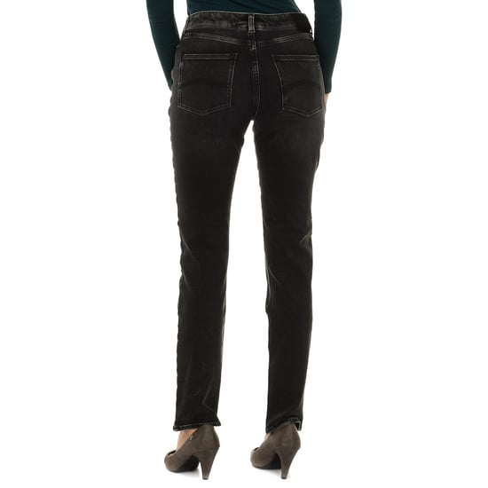 Pantalones largos tejanos efecto gastado 6Y5J18-5D26Z mujer - Image 3