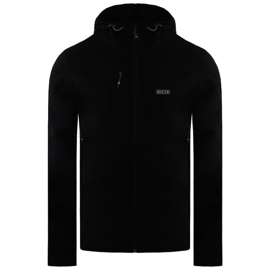 Nicce Shoreline Mens Black Windbreaker Jacket - Image 2