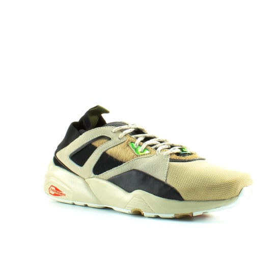 Puma BOG Sock Camping White Black Textile Mens Lace Up Trainers 361904 02