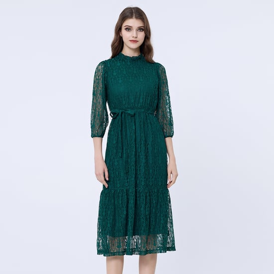 Fit-and-flare lace dress - Image 1