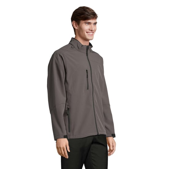 SOLS Mens Relax Soft Shell Jacket (Charcoal Grey Solid) - Image 3