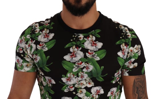 Camiseta de hombre con estampado floral negro de Dolce & Gabbana - Image 3