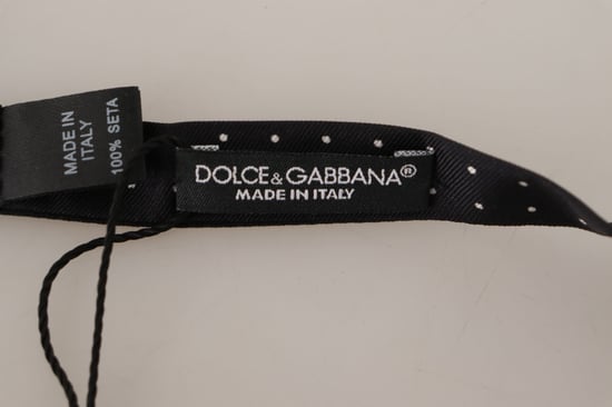 Corbata de hombre Papillon ajustable de seda 100% gris de Dolce & Gabbana - Image 3