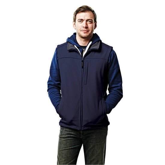 Regatta Mens Flux Softshell Bodywarmer / Sleeveless Jacket Water Repellent And Wind Resistant (Navy /Navy) - Image 5
