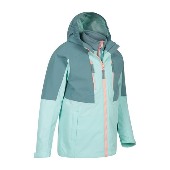Mountain Warehouse Childrens/Kids Ravine 3 in 1 Waterproof Jacket (Teal) - Image 4