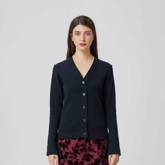 V neckline cardigan - Image 4