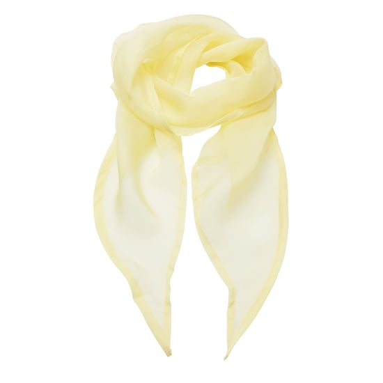 Premier Unisex Adult Colours Chiffon Scarf (Lemon)