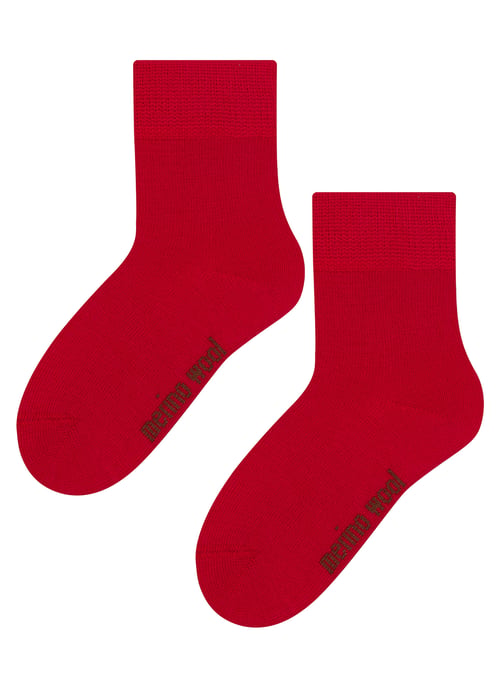 Steven - Calcetines térmicos de lana merina para niños - Rojo - Image 1
