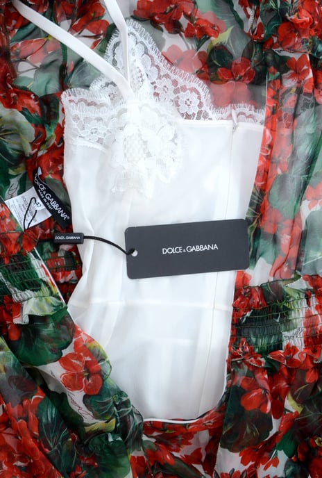 Vestido de media longitud Mujer Flores Dolce & Gabbana - Image 5