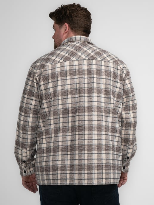 Petrol Industries - Plus Size Checked Shirt Southeast Men - Ecru - Image 4