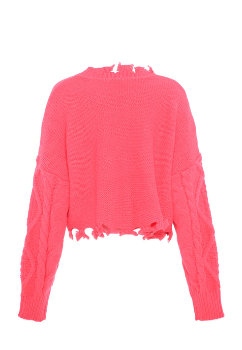 Mymo Knitted pullover women coral - Image 2
