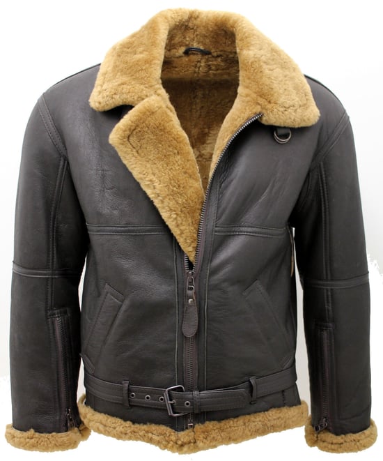 Chaqueta de aviador de piel de oveja de la RAF - Skyfair - Image 1