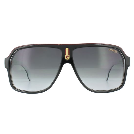 Carrera Aviator Unisex Black White Dark Grey Gradient Sunglasses
