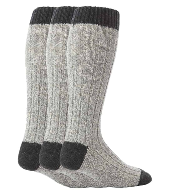 Workforce - 3 pares de calcetines de lana para hombre extra largos hasta la rodilla - Image 1