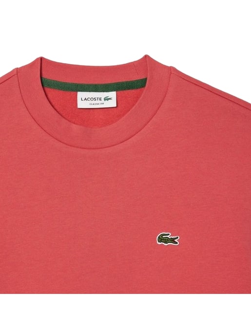 Men's Lacoste Brushed Fleece Sweatshirt in Red - Image 4